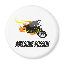 Bike Rider Awesome Possum Refrigerator Magnets
