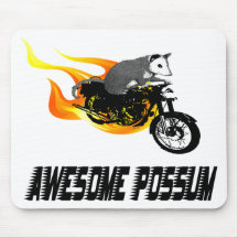 Bike Rider Awesome Possum Mouse Mat