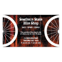 Bike Shop Grunge Business Card