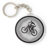 Bike Silver Lining Keychain