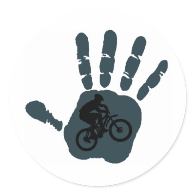 Bike Spread Out Round Sticker by ninuno