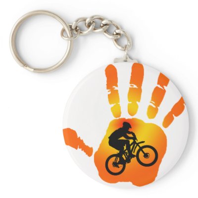 Bike Sun Raised Key Chain by ninuno