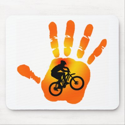 Bike Sun Raised Mousepads by ninuno