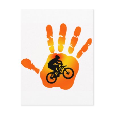 Bike Sun Raised Post Cards by ninuno