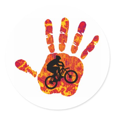 Bike Sure Grip Round Sticker by ninuno