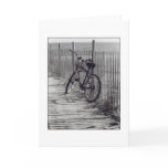 'Bike with Fence' Blank Greeting Card