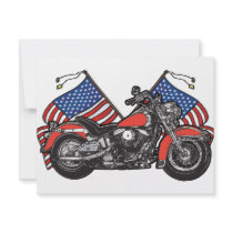 Biker American Eagle Personalized Invitation