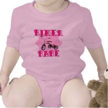Biker Babe /pink Baby Creeper