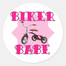 Biker Babe /pink Stickers