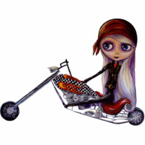 Biker Babe Sculpture Photo Cutout