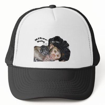 Biker Baby Trucker Hats by MonkeyLuvs