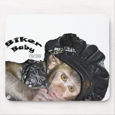 Biker Baby Mousepad by MonkeyLuvs