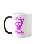 Biker Baby Pink Skull Coffee Mug