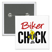 Biker Chick Button