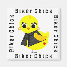 Biker Chick Refrigerator Magnet