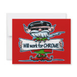 Biker Elf customisable holiday gifts invitations