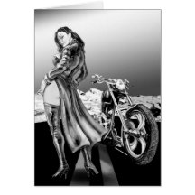 biker girl cards