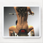 Biker girl mousepads