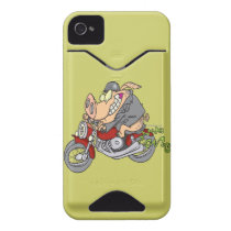 biker hog pig motorcycle bike cartoon id iphone 4 case