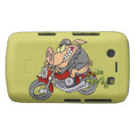 biker hog pig motorcycle bike cartoon blackberry case