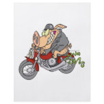 biker hog pig motorcycle bike cartoon flyers