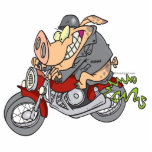 biker hog pig motorcycle bike cartoon photo sculptures