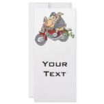 biker hog pig motorcycle bike cartoon rack cards