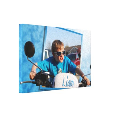 Biker Liam Gallery Wrapped Canvas by LinsPlace