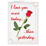 Biker Love You Rose Greeting Card