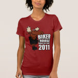Biker Moose Ladies Tee t-shirts