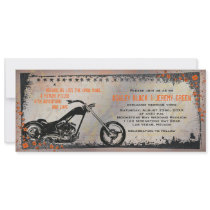 Biker or Motorcycle Wedding Invitation