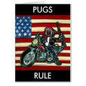Biker Pug cards