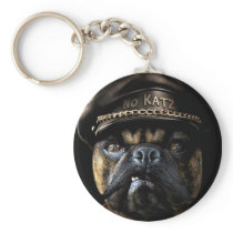 Biker Pug Key Chain