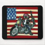 Biker Pug Mouse Pads