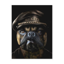 Biker Pug Post Cards