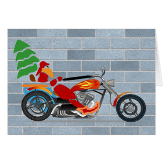 Biker Santa Greeting Card