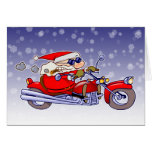 Biker Santa Greeting Card