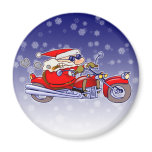 Biker Santa Fridge Magnets