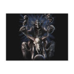 Biker Skeleton Post Card
