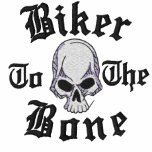 Biker To The Bone Skull Embroidered Shirt embroidered shirts