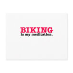 Biking Is Meditation (red) Post Card
