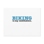 Biking Is Meditation (the blue route) Post Cards