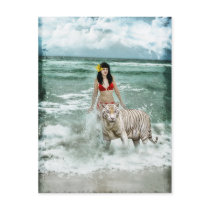 bikini and the beast postcard