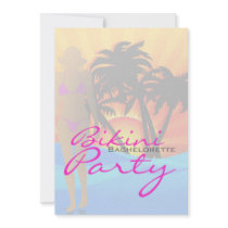 Bikini Beach Bachelorette Party Personalized Invitations