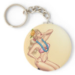 Bikini Blonde Pin-up Girl with Flowers by Al Rio