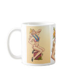 Bikini Blonde Pin-up Girl with Flowers by Al Rio Coffee Mug