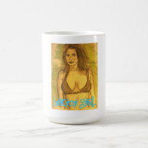 bikini girl art mug