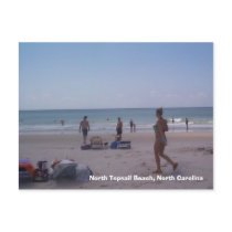 Bikini Girl at North Topsail Beach Post Card