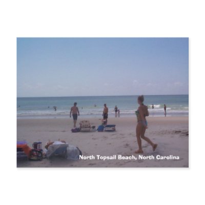 Bikini Girl at North Topsail Beach Post Card by traxtech
