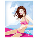 Bikini girl vest t-shirts